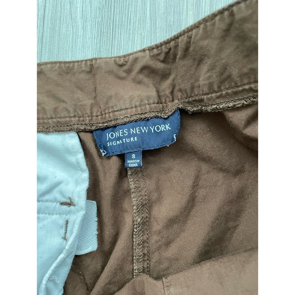 Jones New York Women's Chocolate Brown Cargo Pants Size 8 Y2K Grunge - Picture 3 of 6